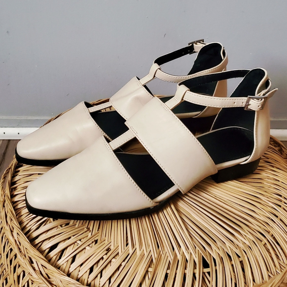 Asos | Ankle Strap Cutout Mules Loafers Flats